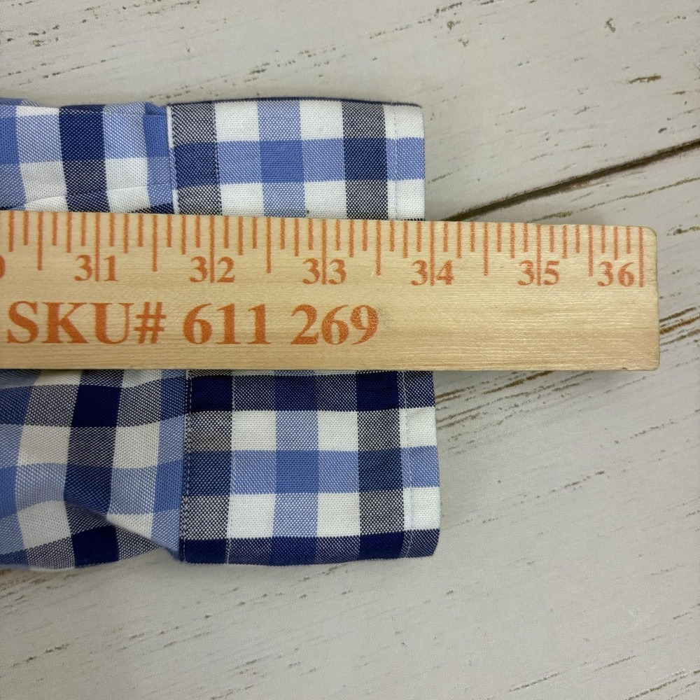 Ralph Lauren Check Shirt Mens Large Blue Slim Fit Button-Down Long Sleeve - Picture 8 of 9